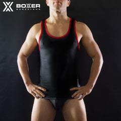 BOXER - Camiseta sin mangas Neo Vest - Negro/Rojo 