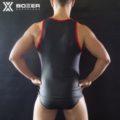 BOXER - Camiseta sin mangas Neo Vest - Negro/Rojo 