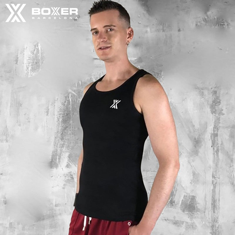 BOXER - Camiseta sin mangas X-Vest Gym Canalé - Negro 