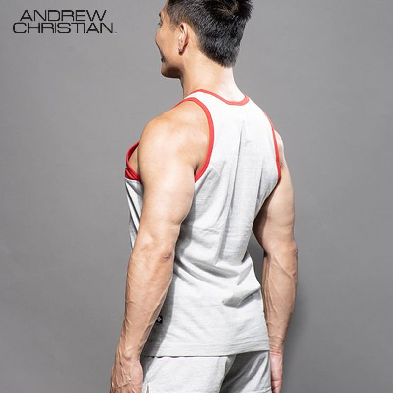 Andrew Christian-Phys. Ed. Camiseta sin mangas universitaria - Gris 