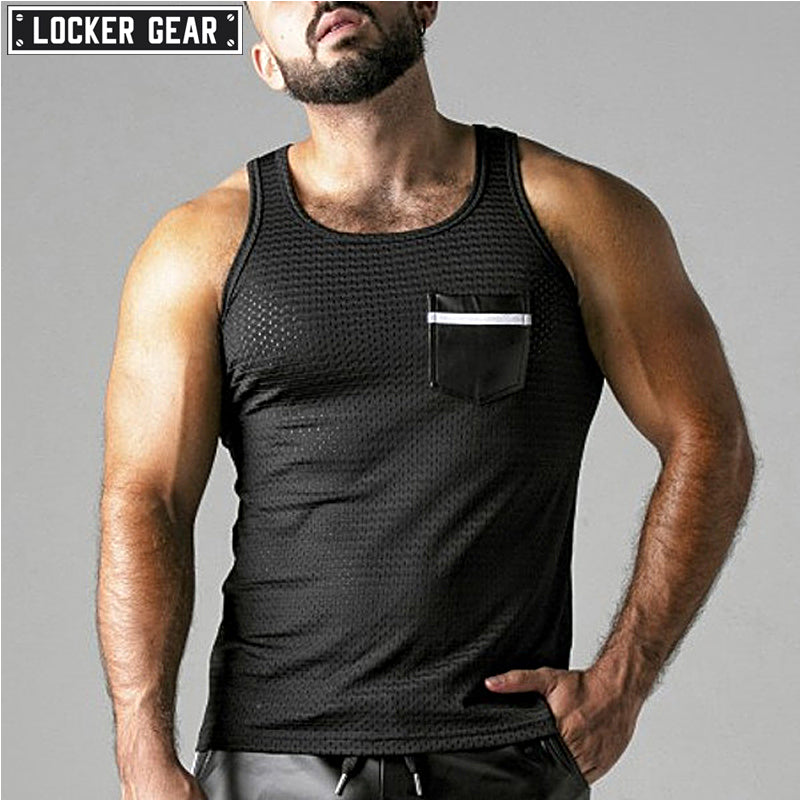 Locker Gear - Camiseta sin mangas Look At Harder blanca 