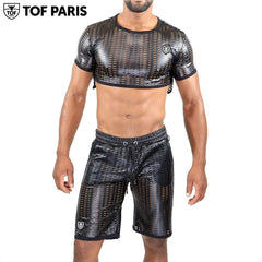 TOF Paris - Top corto Centurion - Negro 