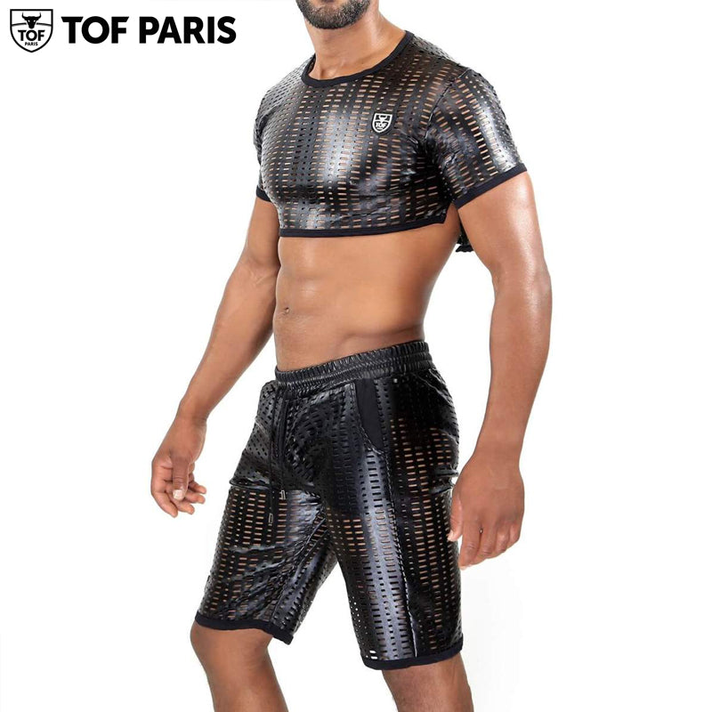 TOF Paris - Top corto Centurion - Negro 