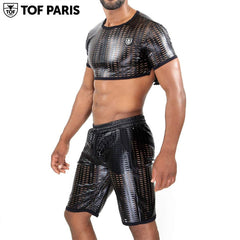 TOF Paris - Top corto Centurion - Negro 