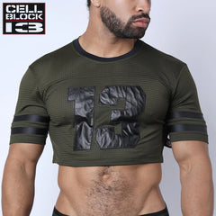 CELLBLOCK 13 - Top corto de linebacker - Verde militar