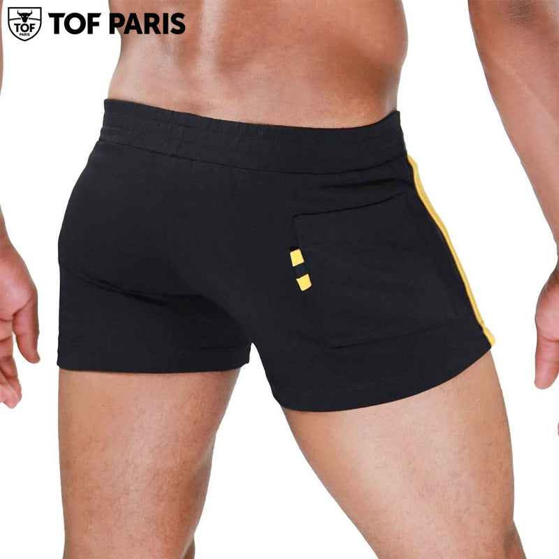 Pantalón corto TOF Paris - Berlin - Negro-Amarillo