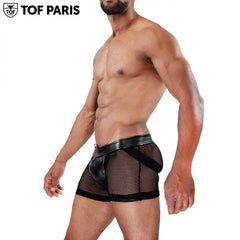 TOF Paris - Jockshorts con cremallera completa Spartacus - Negro