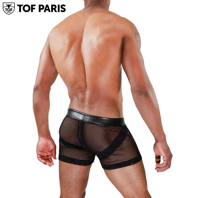 TOF Paris - Jockshorts con cremallera completa Spartacus - Negro