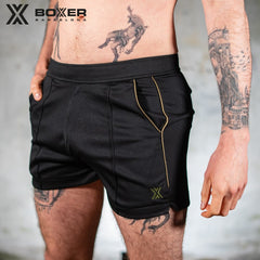 BOXER - Pantalones cortos T-Class - Negro/Caqui 