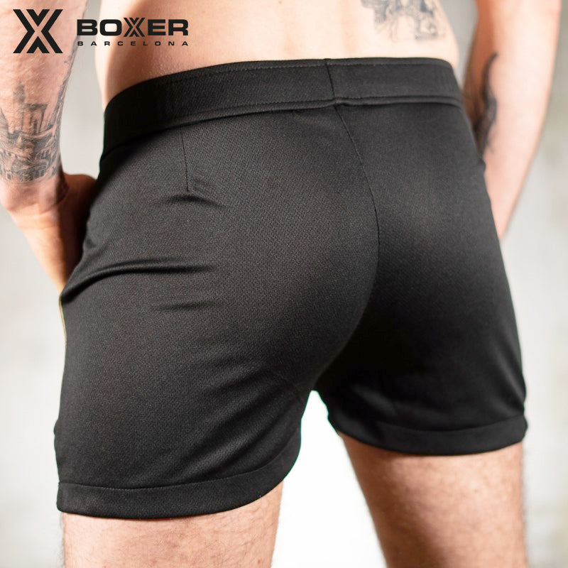 BOXER - Pantalones cortos T-Class - Negro/Caqui 