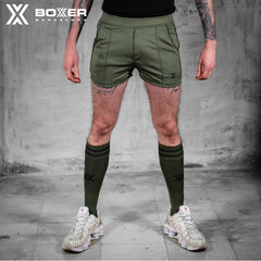 BOXER - Pantalones cortos T-Class - Caqui/Negro 