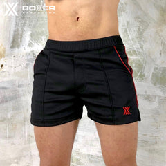 BOXER - Pantalones cortos T-Class - Negro/Rojo 