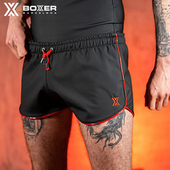 BOXER - Shorts Neo Sexy - Negro/Rojo 