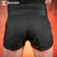 BOXER - Shorts Neo Sexy - Negro/Rojo 