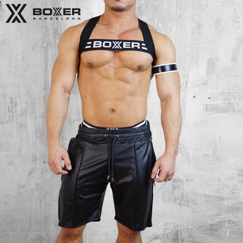 BOXER - Shorts de polipiel sexys X-Class - Negro 