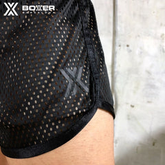 BOXER - Pantalones cortos sexys cortos con cremallera AirCool - Negro 