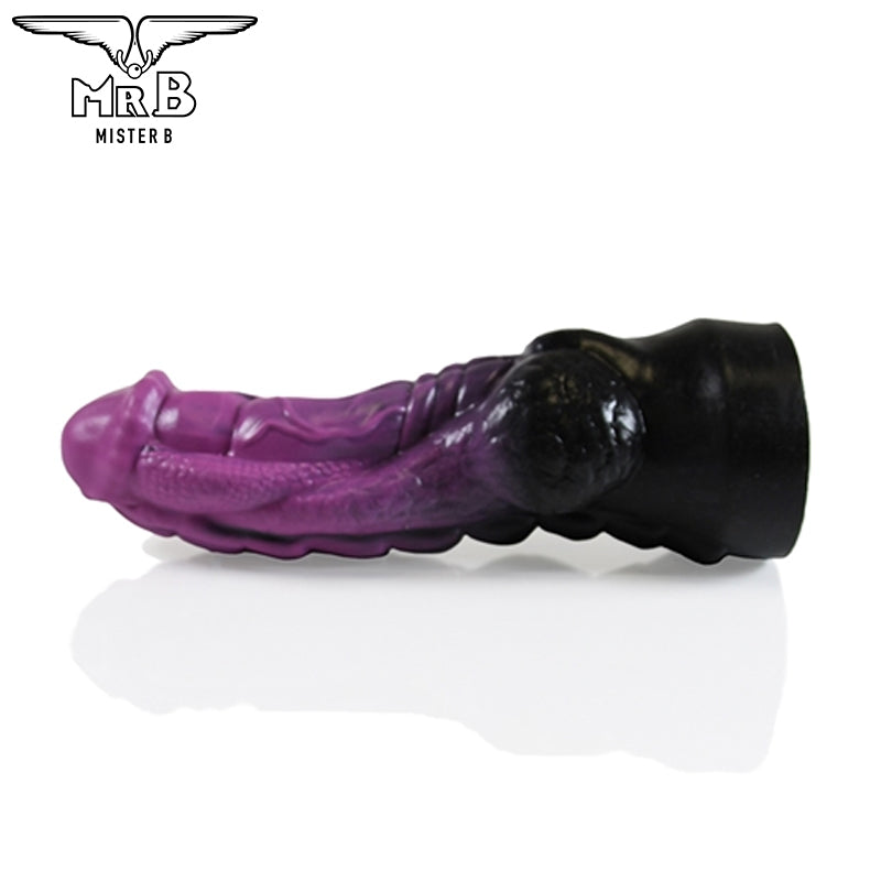 Mister B - Consolador HellHound Argus - Negro Morado S (19 cm)