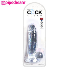 Pipedream - King Cock Clear 7 Inch Testículos Transparente (18 cm)