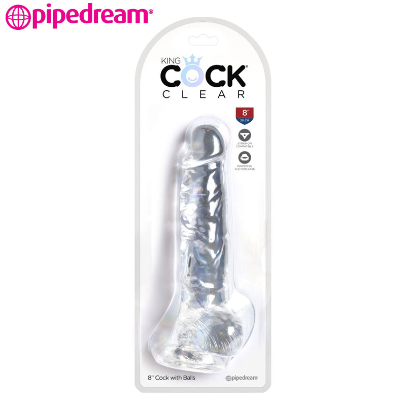 Pipedream - King Cock Clear 8 Inch Testículos Transparente (20 cm)