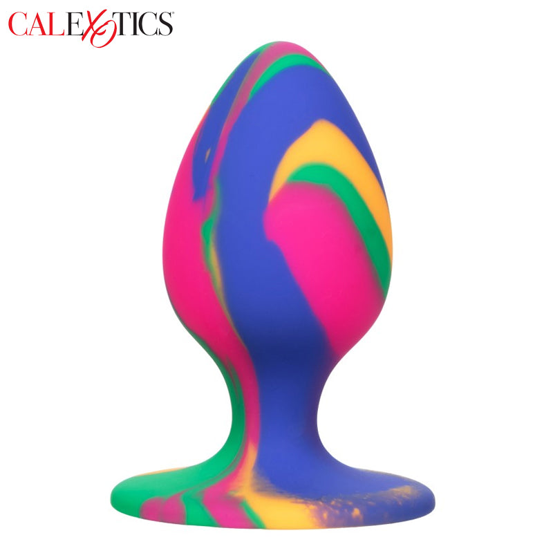 CalExotics - Tapón anal Cheeky mediano con efecto tie-dye