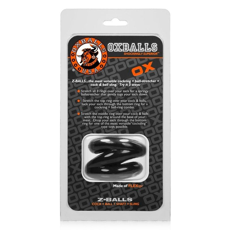 Oxballs TPR Z-Balls Ballstretcher negro 