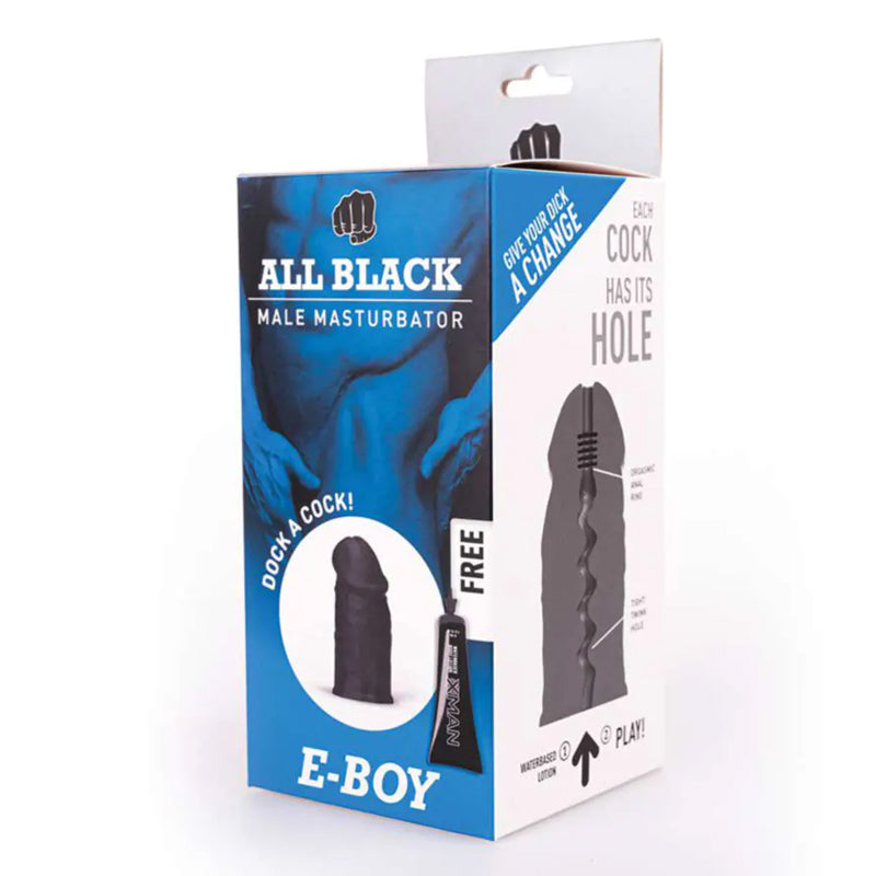 All Black - Masturbador Real Skin Touch - E-Boy