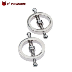 F* Pleasure pinzas para pezones de acero inoxidable 2 piezas