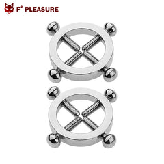 F* Pleasure pinzas para pezones de acero inoxidable 2 piezas