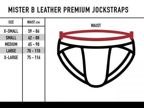 Mister B - Circuit Jockstrap cuero rojo-amarillo