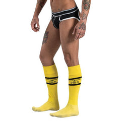 Calcetines de Fútbol Mister B URBAN con Bolsillo Amarillo