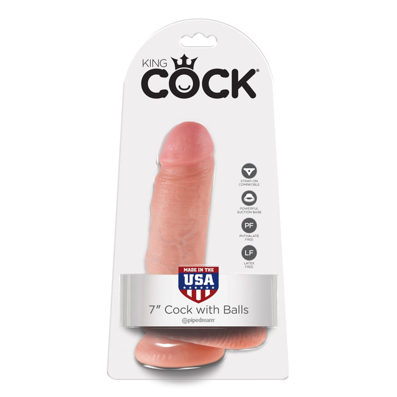 Pipedream King Cock 7" Polla con Bolas Piel (18 cm)