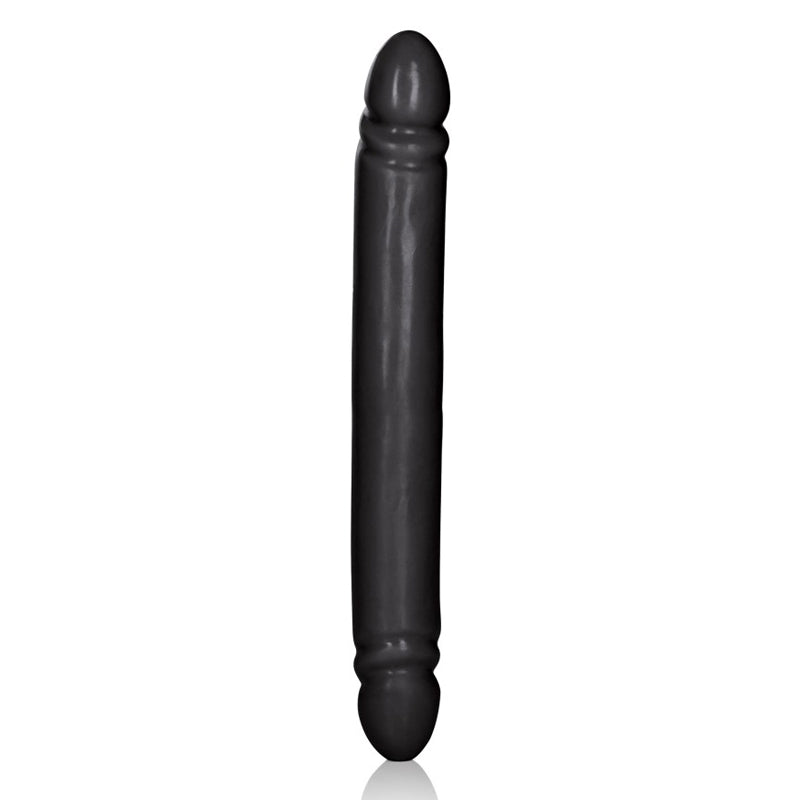 CalExotics Smooth Doble Dong Negro 12" (31 cm)