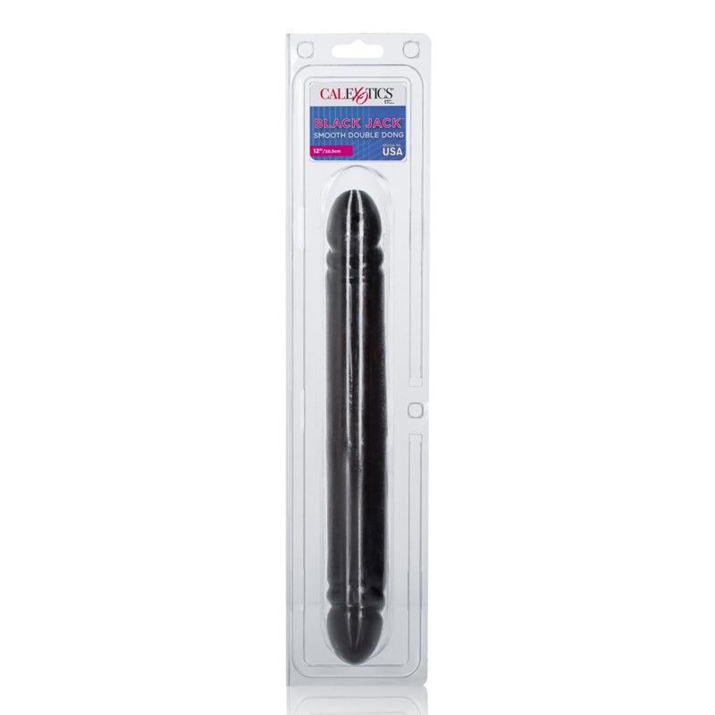 CalExotics Smooth Doble Dong Negro 12" (31 cm)