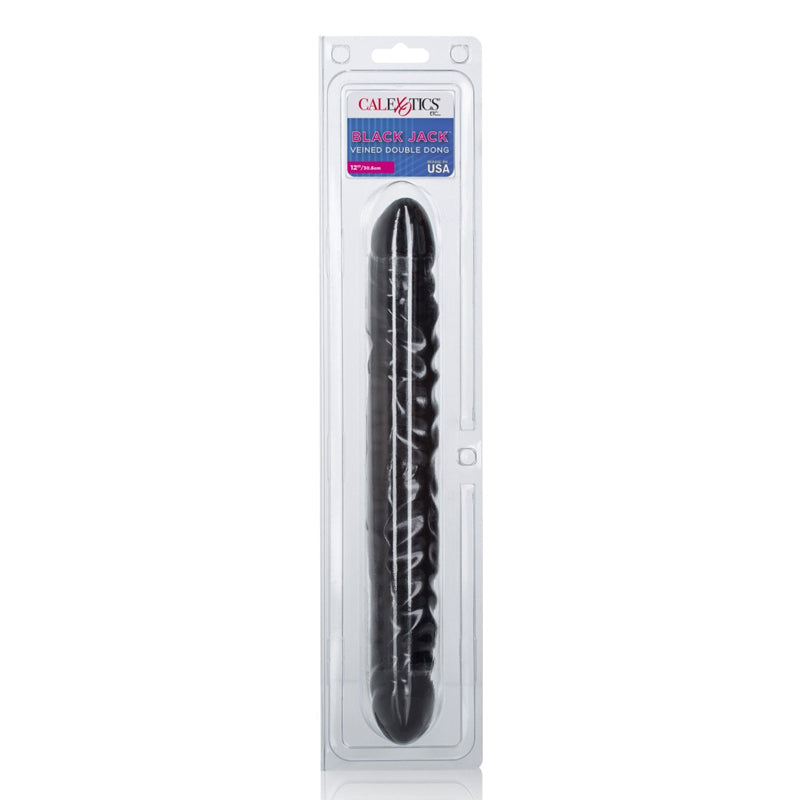 CalExotics Veined Double Dong Negro 12" (31 cm)