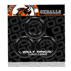 Oxballs WILLY RINGS Pack de 3 anillos para el pene - Negro