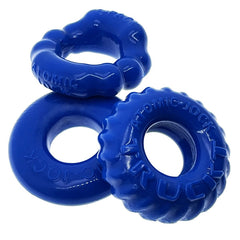 Oxballs BONEMAKER 3-PACK Kit de anillos para el pene - Azul piscina