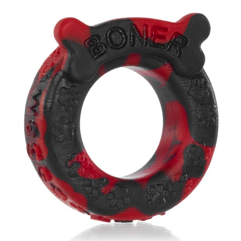 Anillo para el pene Oxballs Boner - Rojo y negro